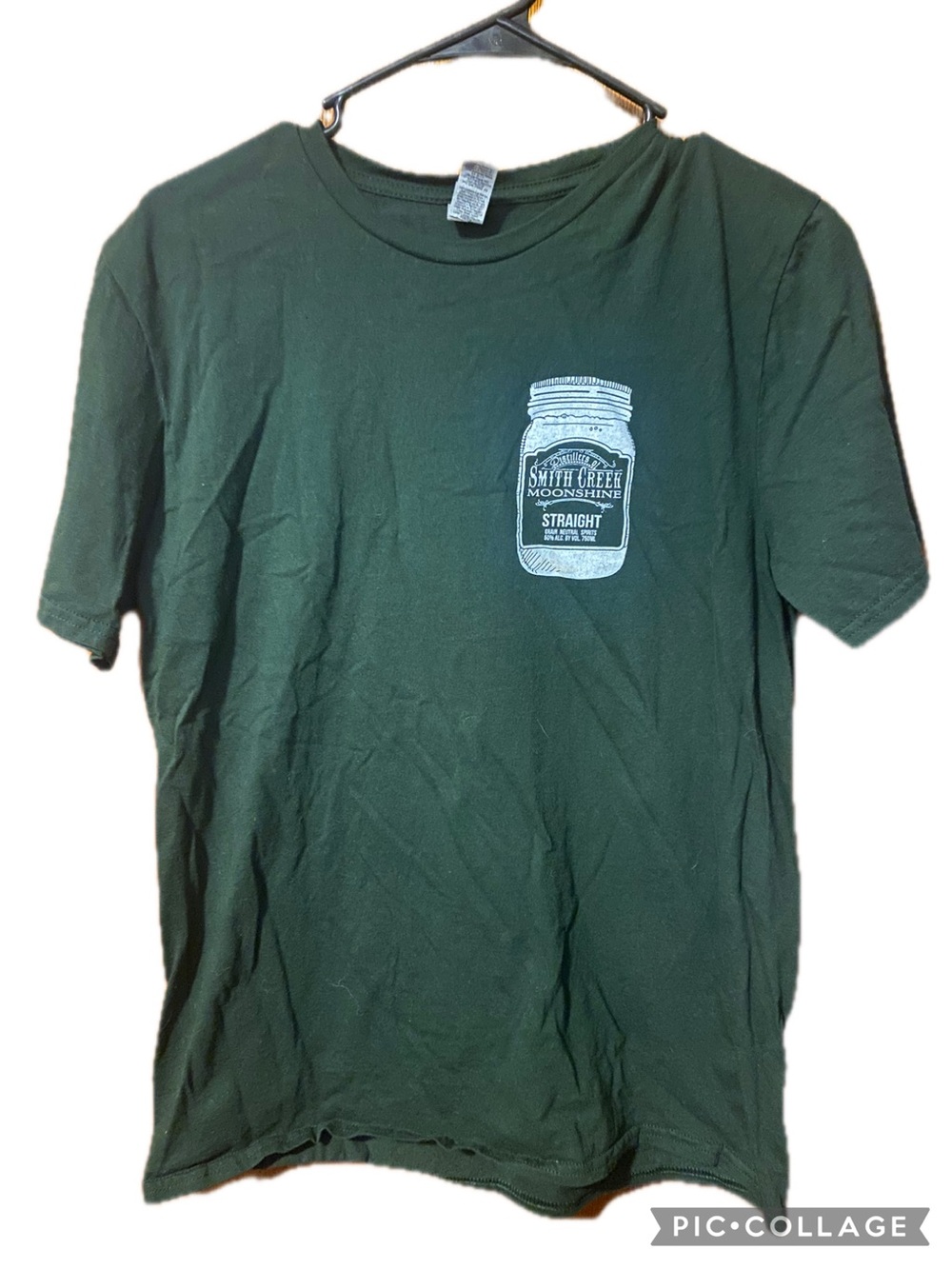 Gildan Dark Green Short-Sleeve Tee with Light Print